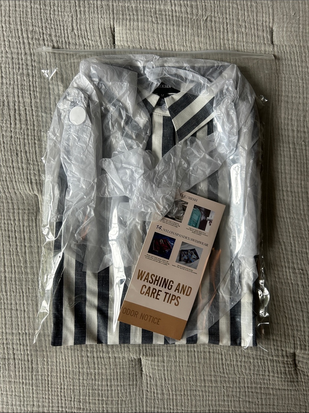 Classic Navy Striped Oversized Shirt